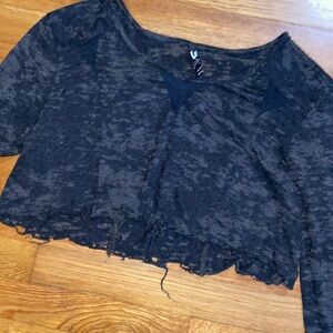 NWOT Michelle Uberreste Deconstructed Crop Top